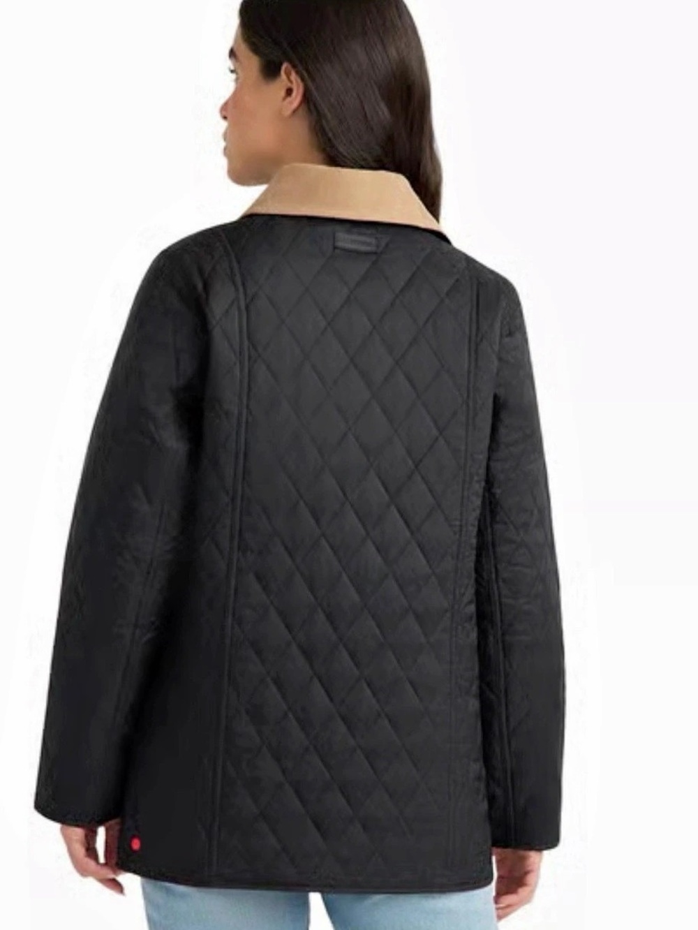 Hunter Women's Quilted Jacket in Black & Brown - Picture 2 of 6